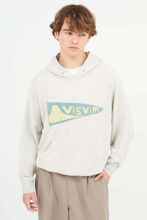 Visvim Grey Jumbo Flag Hoodie