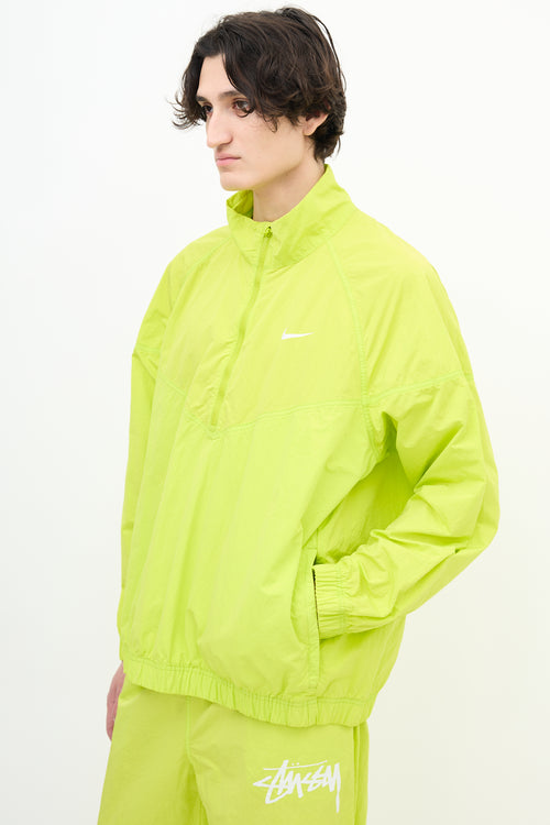 Nike X Stussy Neon Yellow Windrunner Jacket