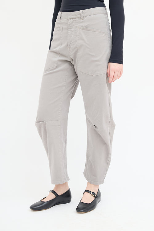 Nili Lotan Grey Shon Balloon Cargo Pant