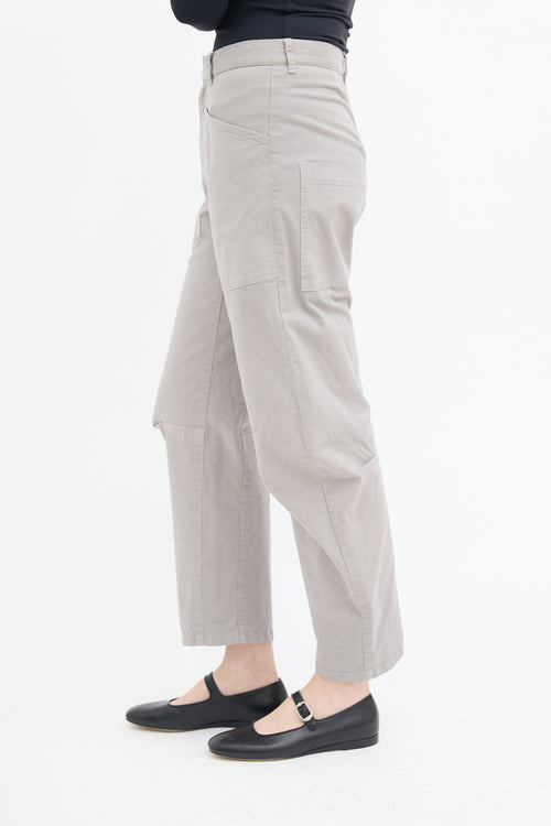 Nili Lotan Grey Shon Balloon Cargo Pant