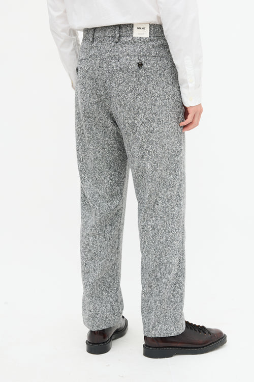 NN07 Grey Melange Fritz 1717 Trouser