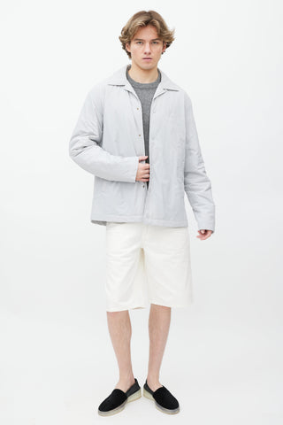 NN07 Grey Nylon Coach Jacket