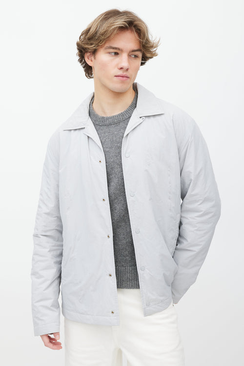 NN07 Grey Nylon Coach Jacket