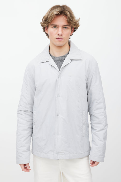 NN07 Grey Nylon Coach Jacket