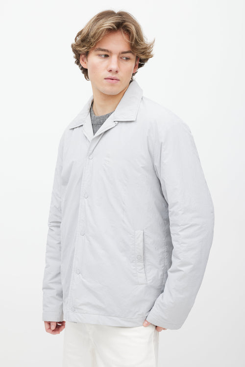 NN07 Grey Nylon Coach Jacket