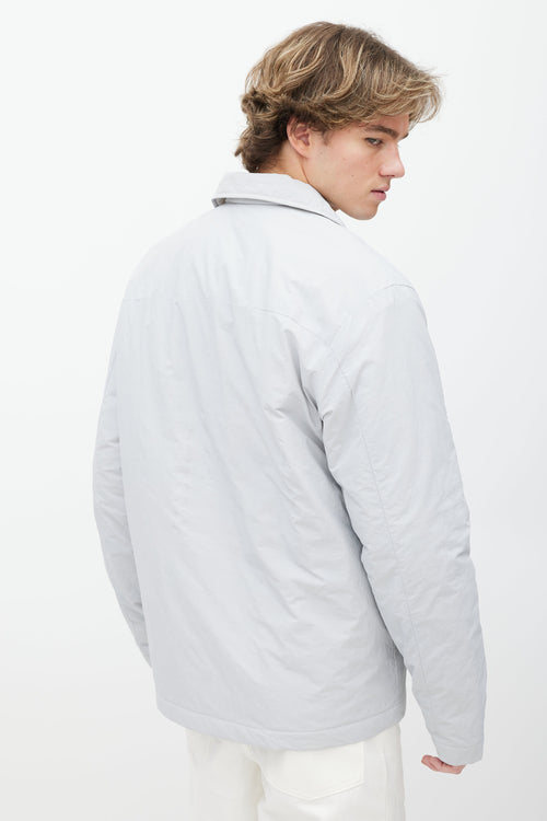 NN07 Grey Nylon Coach Jacket