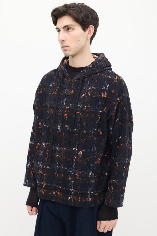 N°21 Black Lace 
Multi Plaid Oversized Hoodie