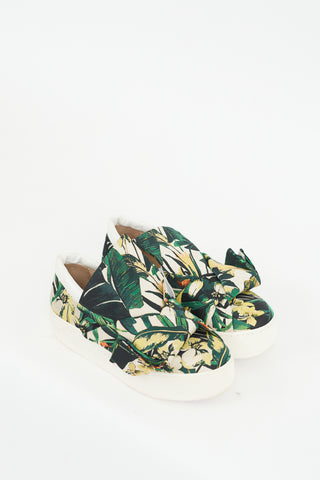 N°21 Green 
Multicolour Floral Platform Sneaker