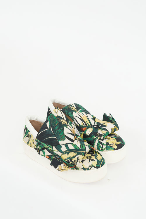 N°21 Green 
Multicolour Floral Platform Sneaker