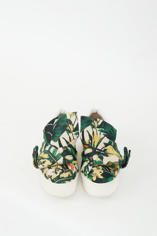 N°21 Green 
Multicolour Floral Platform Sneaker