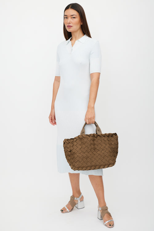 Naghedi Brown Neoprene Tangier Woven Tote