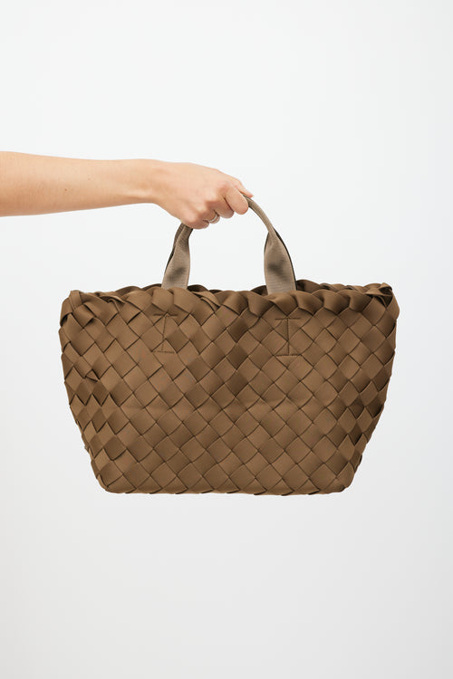 Naghedi Brown Neoprene Tangier Woven Tote