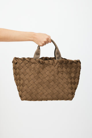 Naghedi Brown Neoprene Tangier Woven Tote