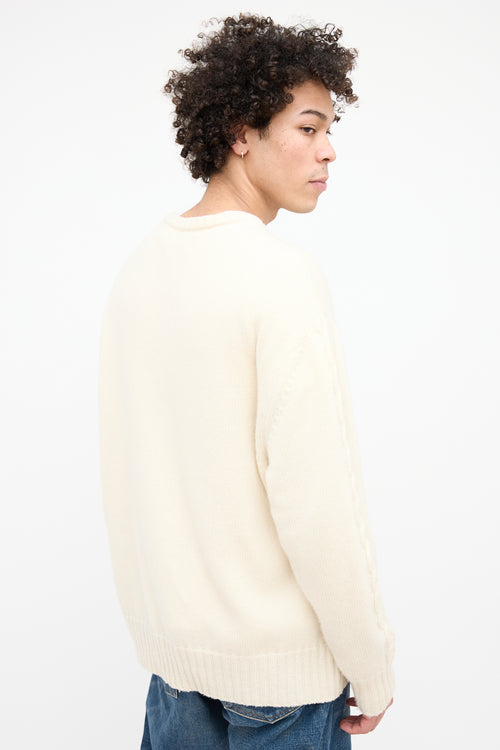 Nahmias Cream Wool Summerland Sweater