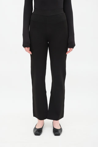 Nanushka Black Nylon Split Straight Leg Lounge Pant