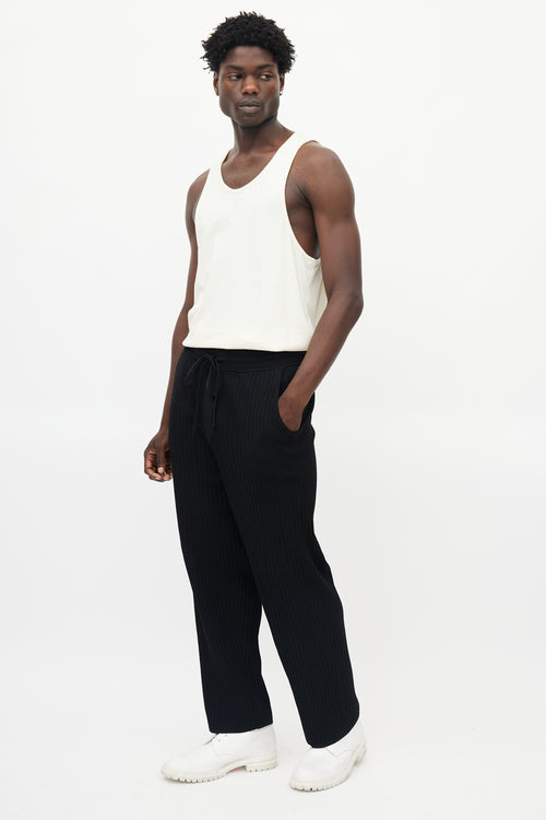 Nanushka Black Ribbed Lounge Pant