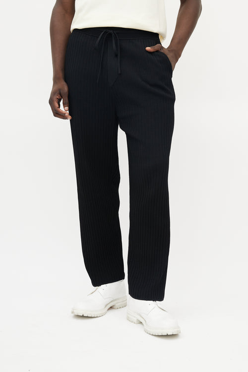 Nanushka Black Ribbed Lounge Pant