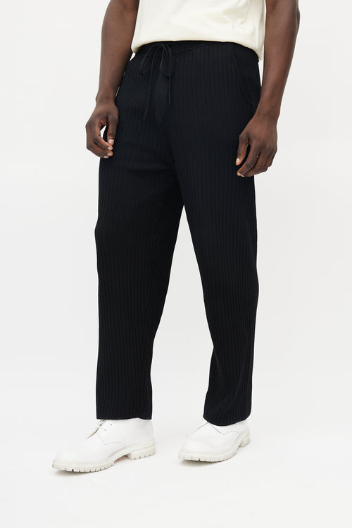 Nanushka Black Ribbed Lounge Pant