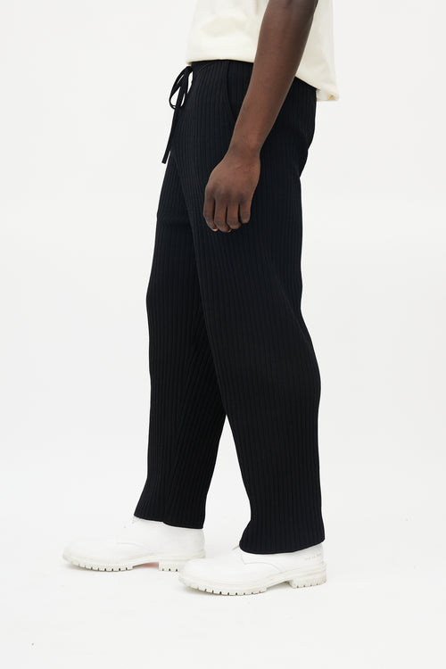 Nanushka Black Ribbed Lounge Pant