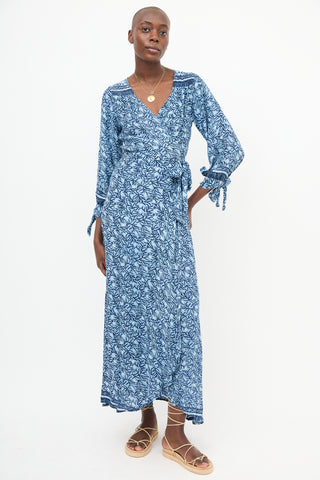 Natalie Martin Silk Printed Danika Wrap Dress