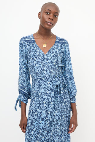 Natalie Martin Silk Printed Danika Wrap Dress