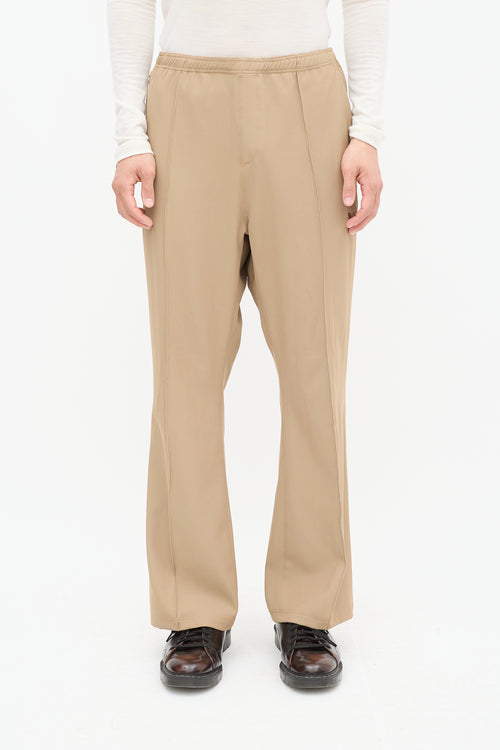 Needles Brown Straight Leg Pleated Trouser