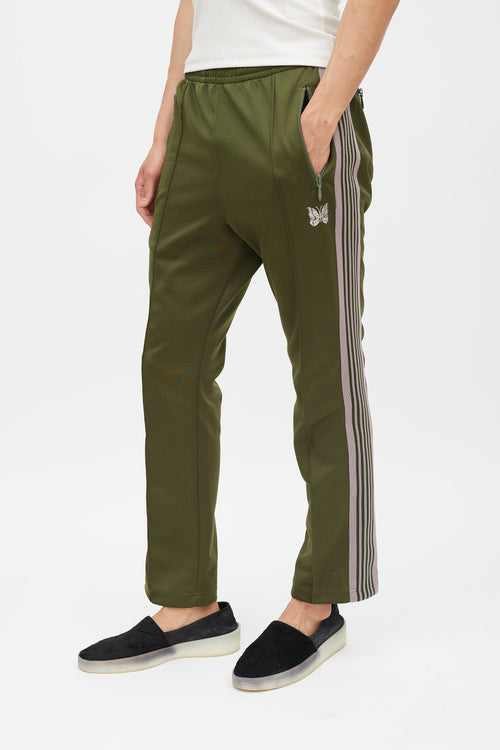 Needles Green 
Beige Logo Track Pant