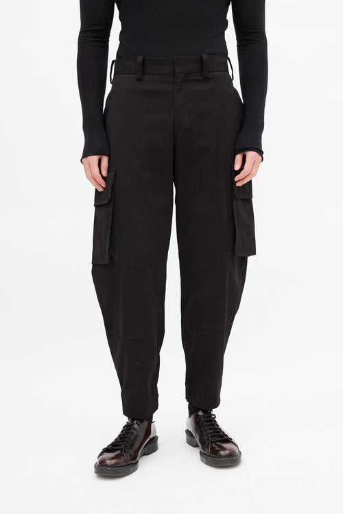 Neil Barrett Black Tapered Cargo Pant