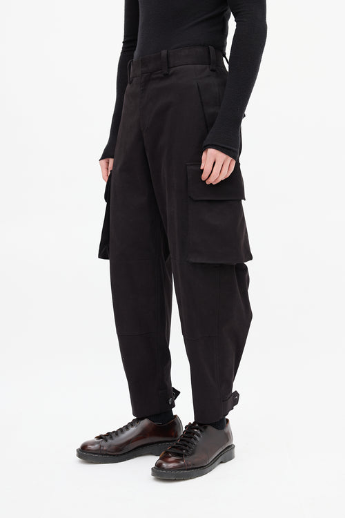 Neil Barrett Black Tapered Cargo Pant