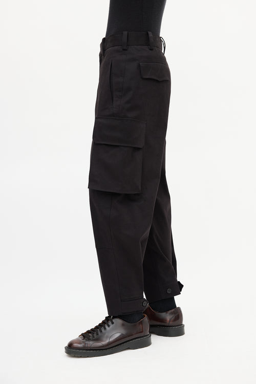 Neil Barrett Black Tapered Cargo Pant