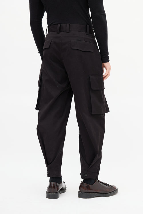 Neil Barrett Black Tapered Cargo Pant