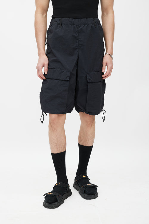 Nemen Black Nylon Elasticated Shorts