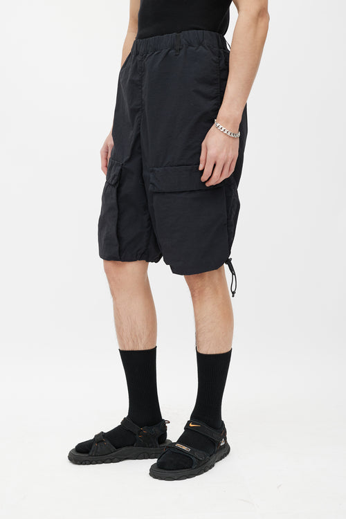 Nemen Black Nylon Elasticated Shorts