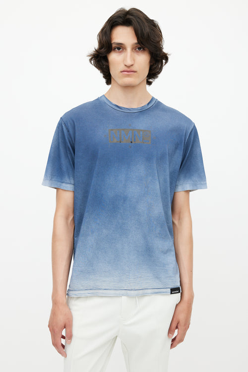 Nemen Blue 
Black Logo Washed T-Shirt