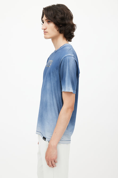 Nemen Blue 
Black Logo Washed T-Shirt