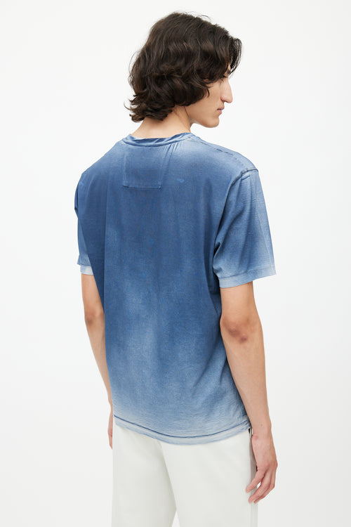 Nemen Blue 
Black Logo Washed T-Shirt