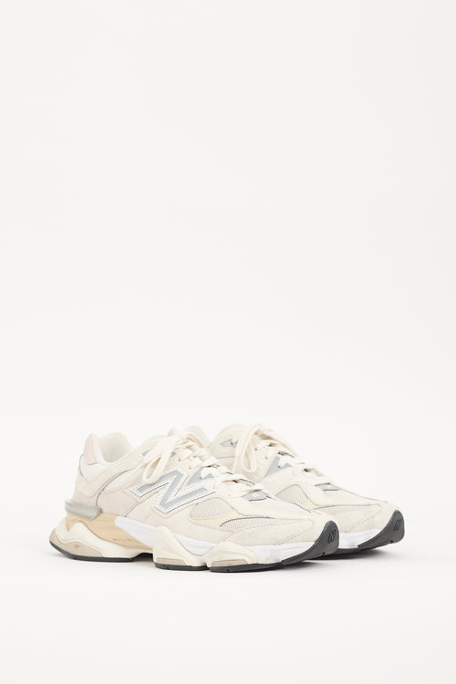 New Balance Beige Suede 
Mesh 9060 Sneaker