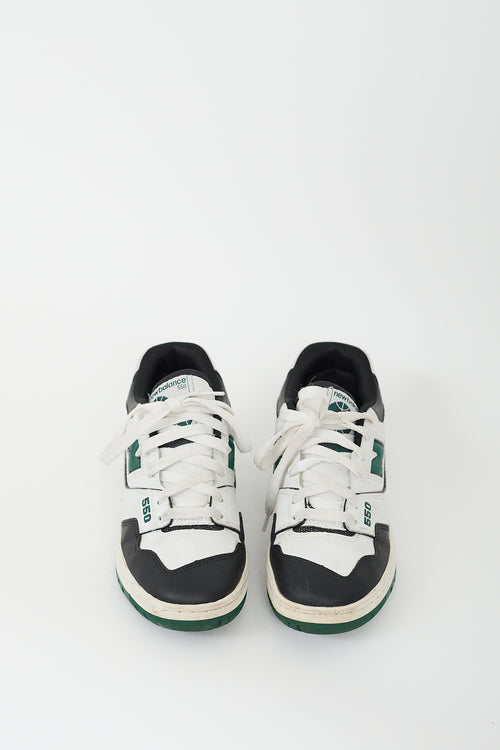 New Balance Green 
Multi Leather 550 Sneaker