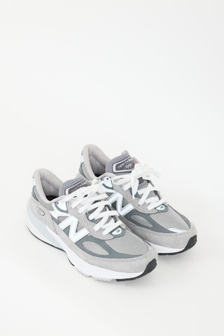 New Balance Grey 
White 990v6 Sneaker