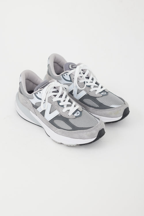 New Balance Grey 
White 990 Sneaker