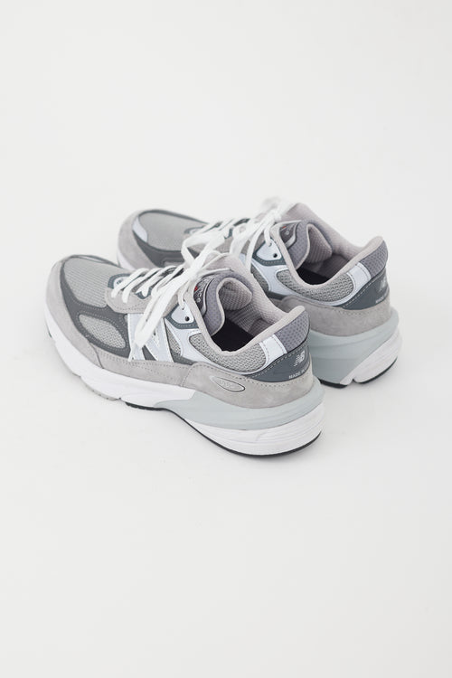 New Balance Grey 
White 990 Sneaker