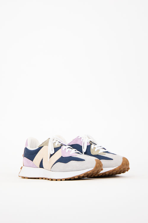 New Balance Navy 
Multi Suede 327 Sneaker