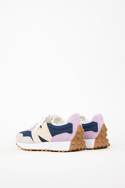 New Balance Navy 
Multi Suede 327 Sneaker