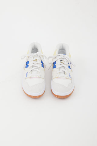 New Balanca White 
Multicolour 550 Suede Sneaker