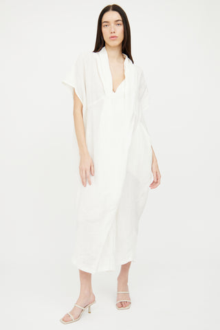 Nicholas K White Linen Loose Fit Dress