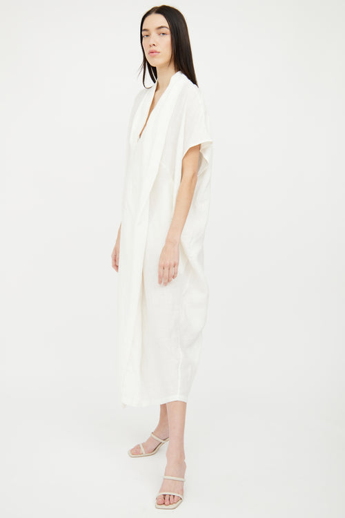 Nicholas K White Linen Loose Fit Dress