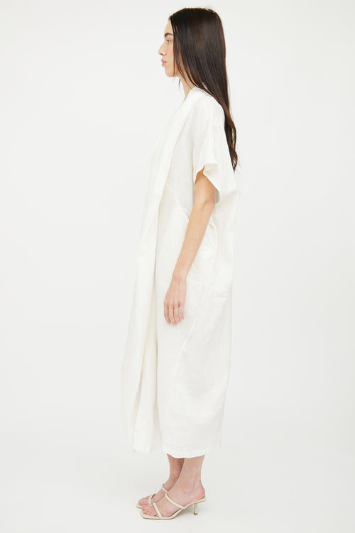 Nicholas K White Linen Loose Fit Dress