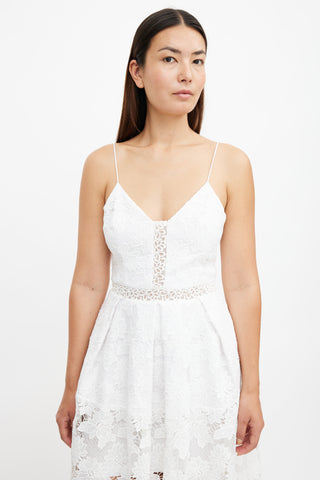 Nicholas White Lace Midi Dress