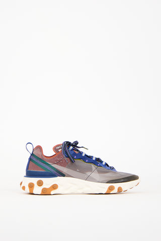 Nike Blue 
Brown React 87 Sneaker