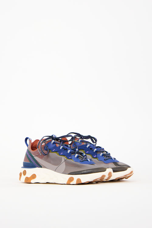 Nike Blue 
Brown React 87 Sneaker